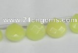 CCN3917 Top-drilled 13*13mm briolette candy jade beads wholesale