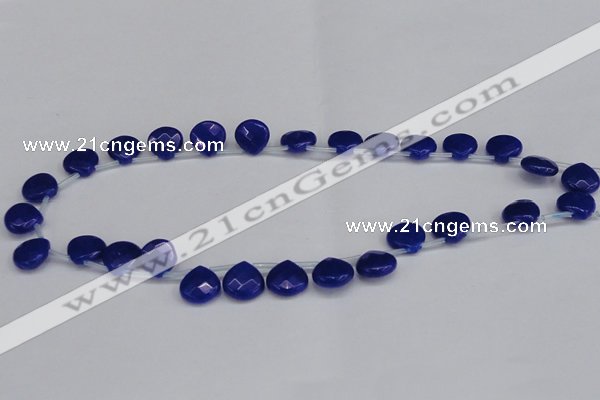 CCN3921 Top-drilled 13*13mm briolette candy jade beads wholesale