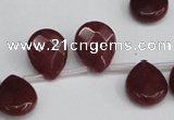 CCN3931 Top-drilled 12*15mm briolette candy jade beads wholesale