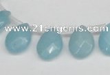 CCN3937 Top-drilled 12*15mm briolette candy jade beads wholesale