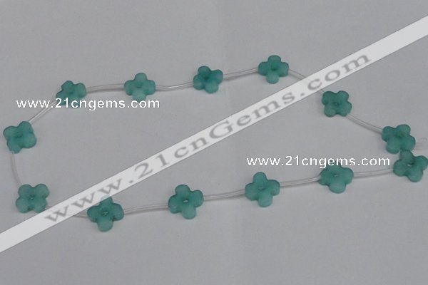 CCN3948 15.5 inches 15mm carved flower candy jade beads wholesale