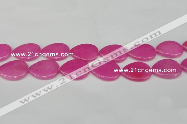 CCN3972 15.5 inches 30*40mm flat teardrop candy jade beads