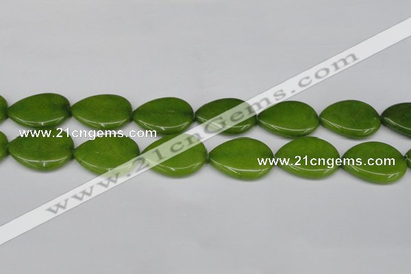 CCN3979 15.5 inches 30*40mm flat teardrop candy jade beads