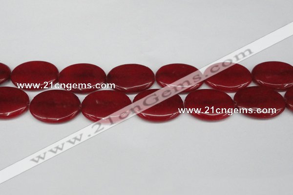 CCN3989 15.5 inches 30*40mm oval candy jade beads wholesale