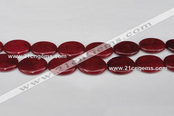 CCN3990 15.5 inches 30*40mm oval candy jade beads wholesale