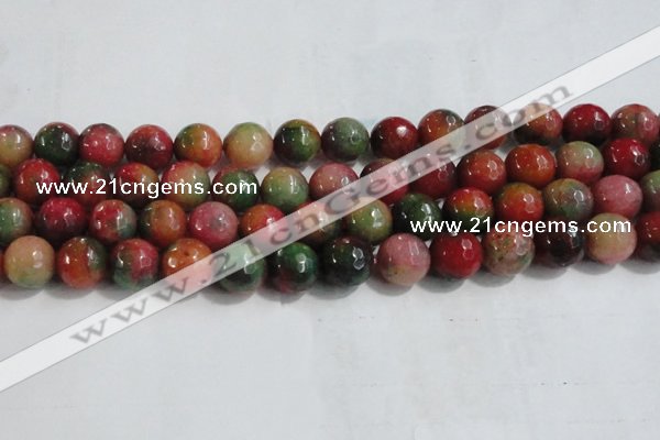 CCN4005 15 inches 14mm faceted round candy jade beads wholesale