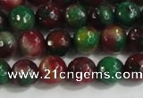 CCN4010 15 inches 6mm faceted round candy jade beads wholesale