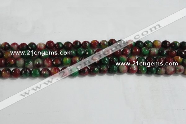 CCN4010 15 inches 6mm faceted round candy jade beads wholesale