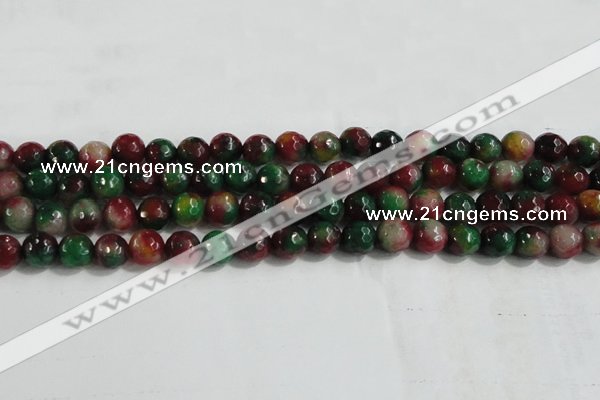 CCN4011 15 inches 8mm faceted round candy jade beads wholesale