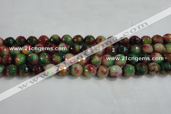 CCN4013 15 inches 12mm faceted round candy jade beads wholesale