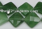 CCN404 15.5 inches 15*15mm faceted diamond candy jade beads