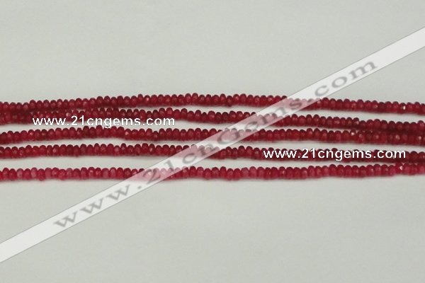 CCN4102 15.5 inches 2*4mm faceted rondelle candy jade beads