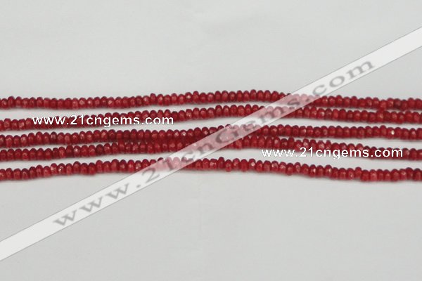 CCN4103 15.5 inches 2*4mm faceted rondelle candy jade beads