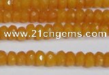 CCN4120 15.5 inches 4*6mm faceted rondelle candy jade beads