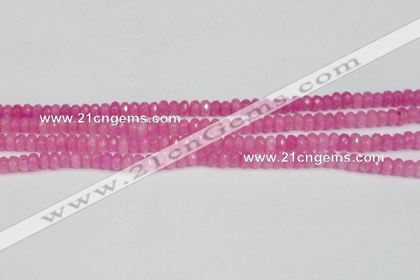 CCN4123 15.5 inches 4*6mm faceted rondelle candy jade beads