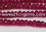 CCN4124 15.5 inches 4*6mm faceted rondelle candy jade beads