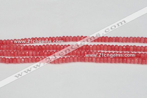 CCN4125 15.5 inches 4*6mm faceted rondelle candy jade beads