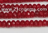 CCN4126 15.5 inches 4*6mm faceted rondelle candy jade beads