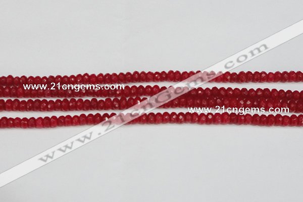 CCN4126 15.5 inches 4*6mm faceted rondelle candy jade beads