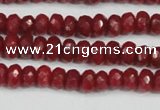 CCN4127 15.5 inches 4*6mm faceted rondelle candy jade beads