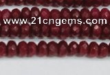 CCN4128 15.5 inches 4*6mm faceted rondelle candy jade beads