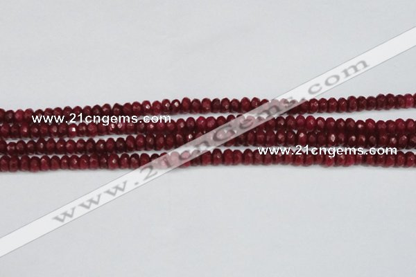 CCN4128 15.5 inches 4*6mm faceted rondelle candy jade beads