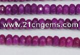 CCN4129 15.5 inches 4*6mm faceted rondelle candy jade beads