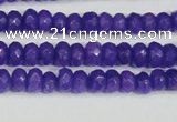 CCN4131 15.5 inches 4*6mm faceted rondelle candy jade beads