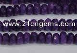 CCN4132 15.5 inches 4*6mm faceted rondelle candy jade beads