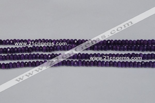 CCN4132 15.5 inches 4*6mm faceted rondelle candy jade beads