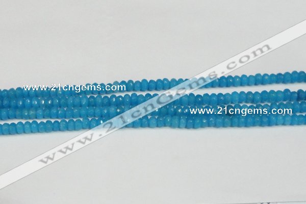 CCN4133 15.5 inches 4*6mm faceted rondelle candy jade beads