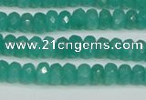 CCN4137 15.5 inches 4*6mm faceted rondelle candy jade beads