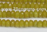 CCN4139 15.5 inches 4*6mm faceted rondelle candy jade beads