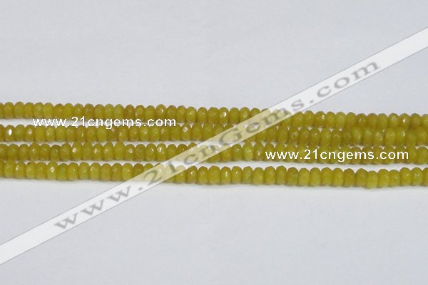 CCN4139 15.5 inches 4*6mm faceted rondelle candy jade beads