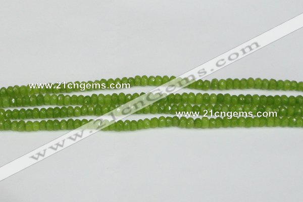 CCN4140 15.5 inches 4*6mm faceted rondelle candy jade beads