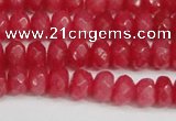 CCN4157 15.5 inches 5*8mm faceted rondelle candy jade beads