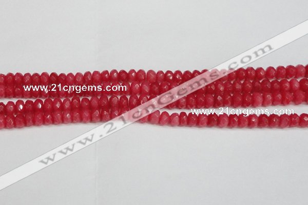 CCN4157 15.5 inches 5*8mm faceted rondelle candy jade beads