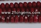 CCN4160 15.5 inches 5*8mm faceted rondelle candy jade beads