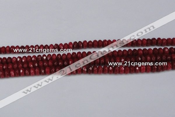 CCN4160 15.5 inches 5*8mm faceted rondelle candy jade beads