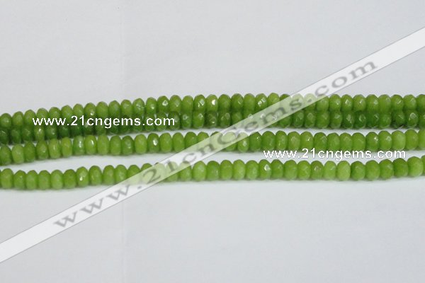 CCN4168 15.5 inches 5*8mm faceted rondelle candy jade beads