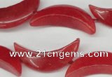 CCN417 15.5 inches 8*30mm curved moon candy jade beads wholesale