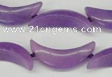 CCN418 15.5 inches 8*30mm curved moon candy jade beads wholesale