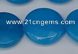 CCN4187 15.5 inches 20mm faceted coin candy jade beads wholesale