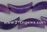 CCN419 15.5 inches 8*30mm curved moon candy jade beads wholesale