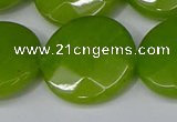 CCN4190 15.5 inches 20mm faceted coin candy jade beads wholesale