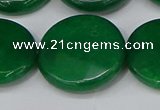 CCN4192 15.5 inches 20mm faceted coin candy jade beads wholesale