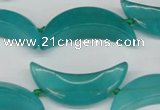 CCN421 15.5 inches 8*30mm curved moon candy jade beads wholesale