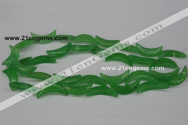 CCN422 15.5 inches 8*30mm curved moon candy jade beads wholesale