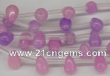 CCN430 15.5 inches Top-drilled 6*9mm teardrop candy jade beads