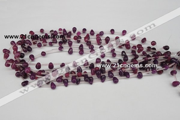 CCN431 15.5 inches Top-drilled 6*9mm teardrop candy jade beads